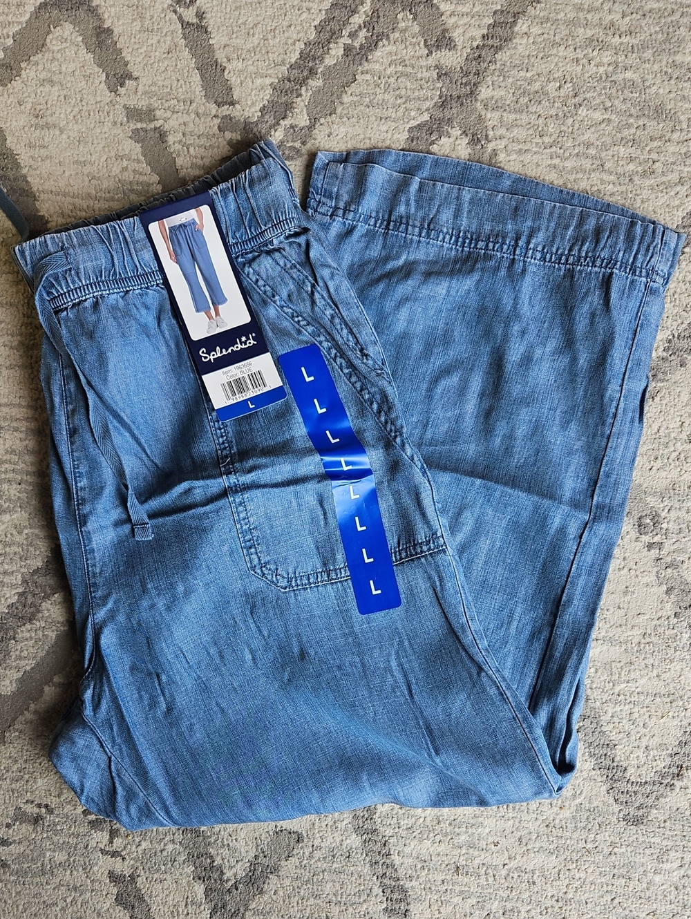 NEW! Splendid Light Blue Cropped Wide Leg Pants Multiple Sizes - Picture 7 of 12